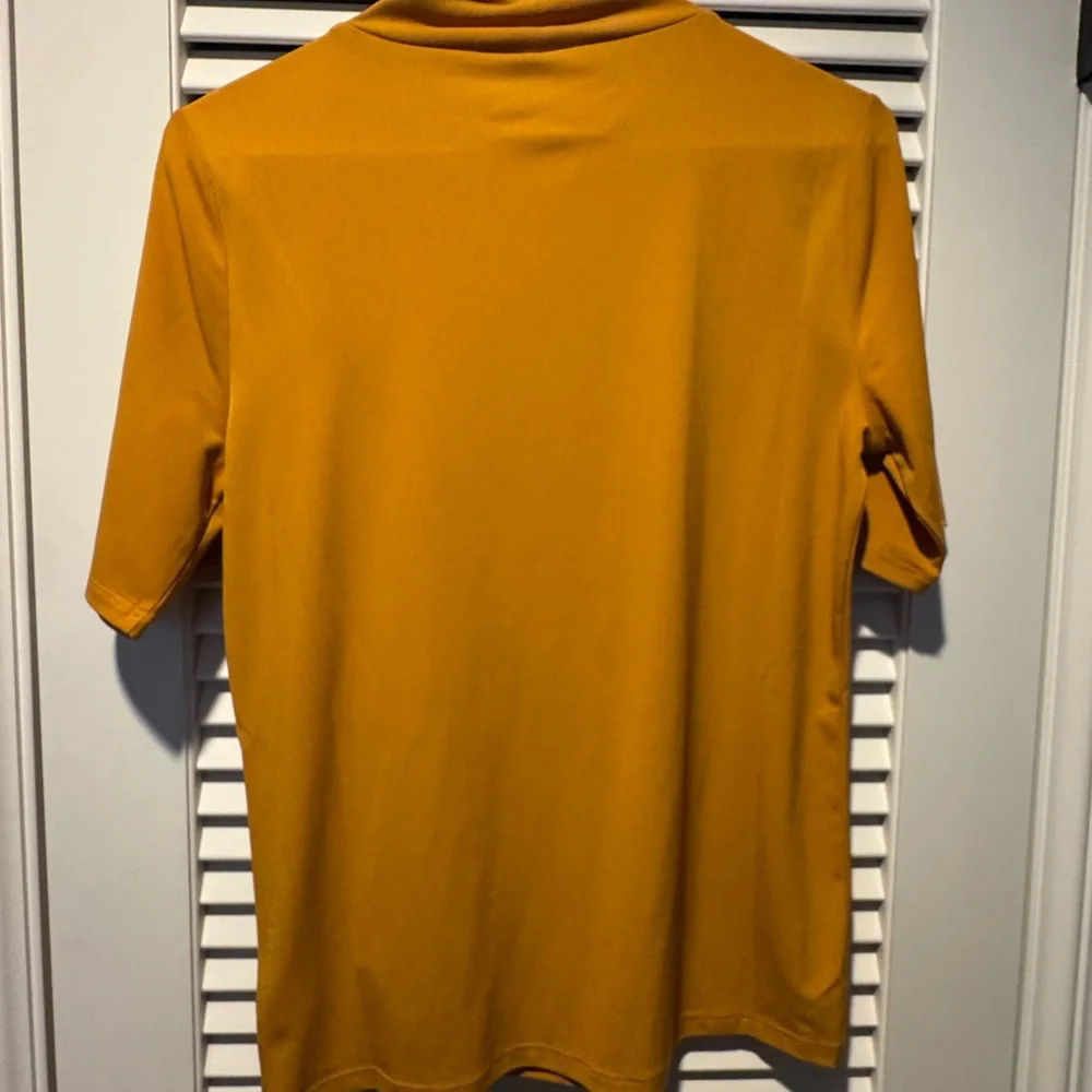 Michael Kors Women’s Mustard Gold Short-Sleeve with Draped Neck - Picture 2 of 3